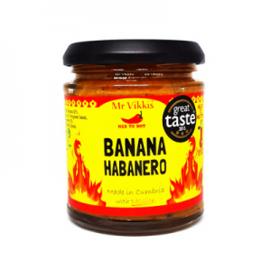 spicy sweet banana habanero pickle