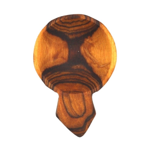 Single handmade olive wood carved spice spoon
