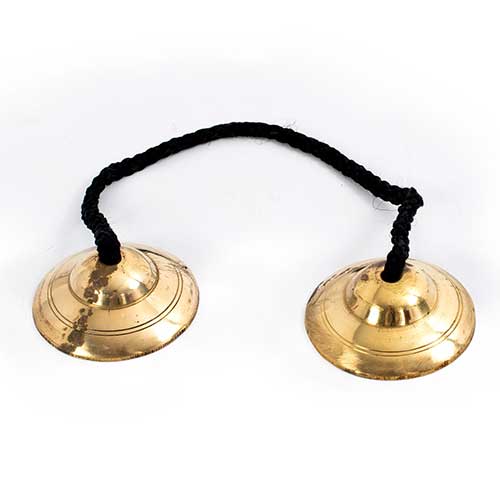 Pair of metal bells from India