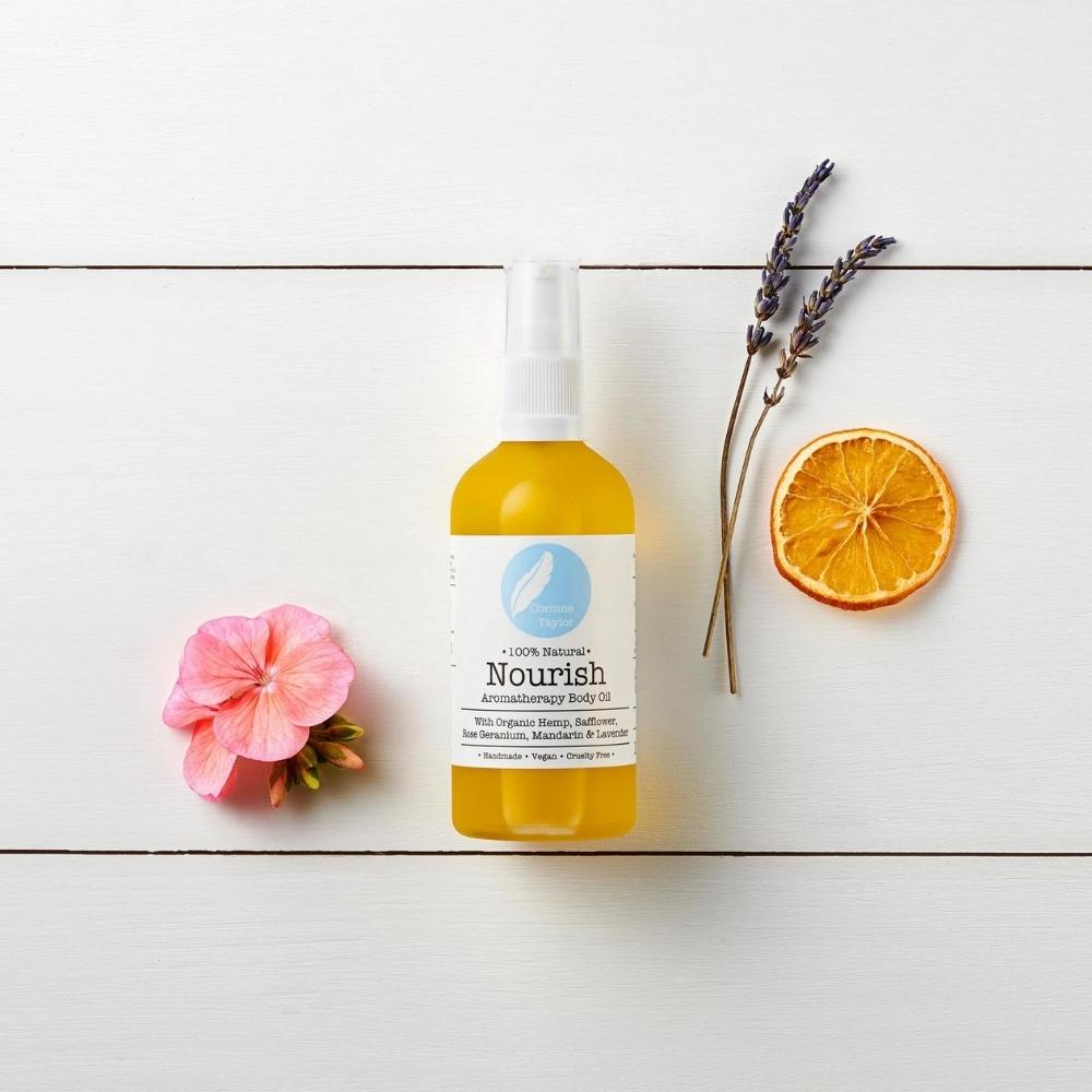 nourish aromatherapy orange body oil