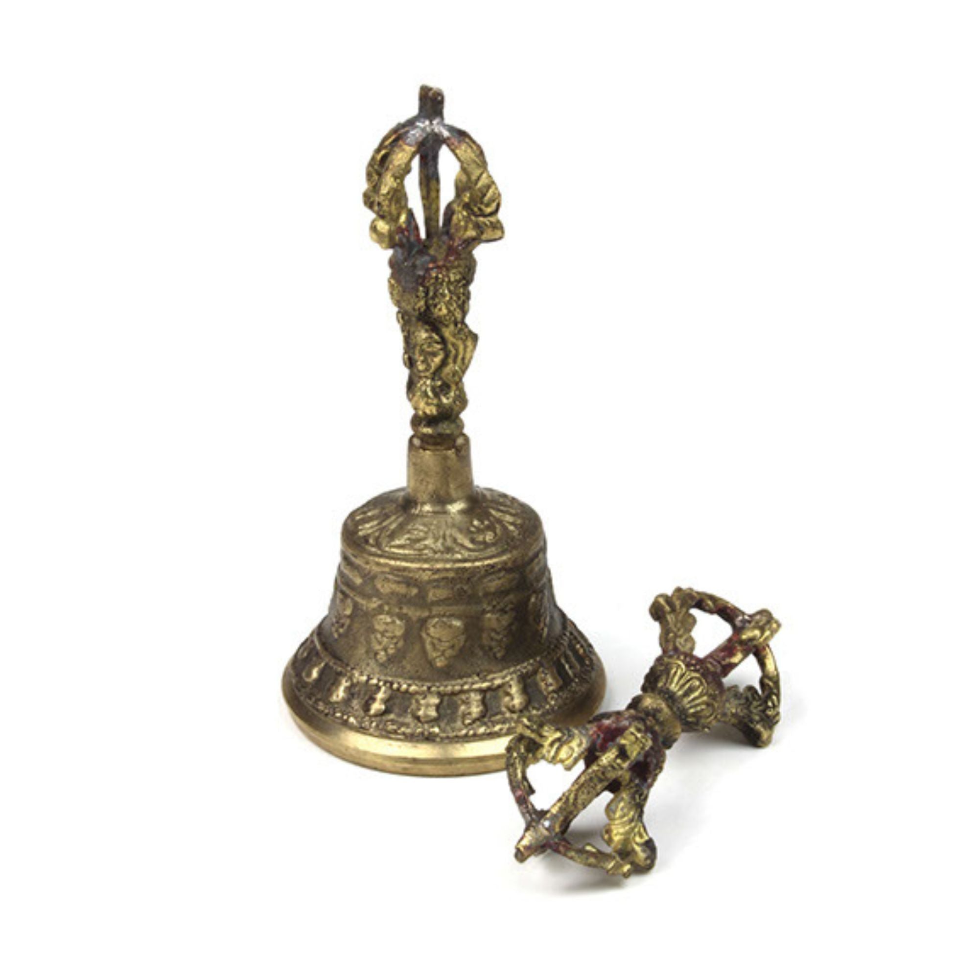 Brass ritual ghanta bell with dorje