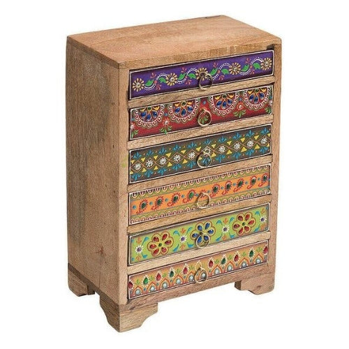 Mango Chest (6 Drawers) - Carved Culture