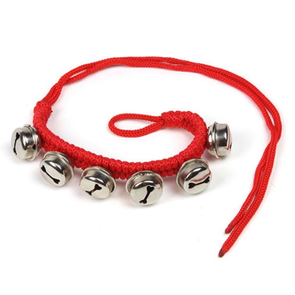 Red wrist bracelet with metal botang bells 