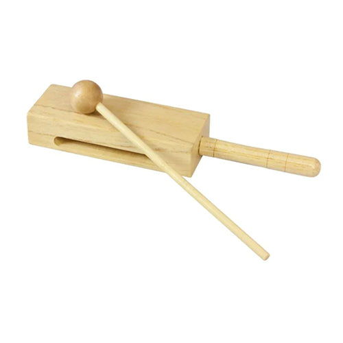 wood block instrument with handle
