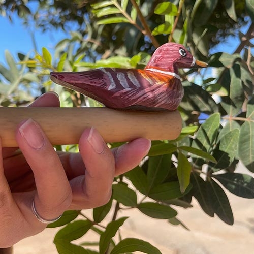 red bamboo bird whistle