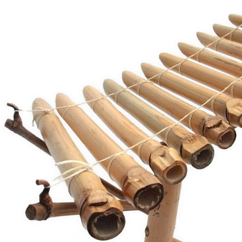 Close up of bamboo xylophone chimes