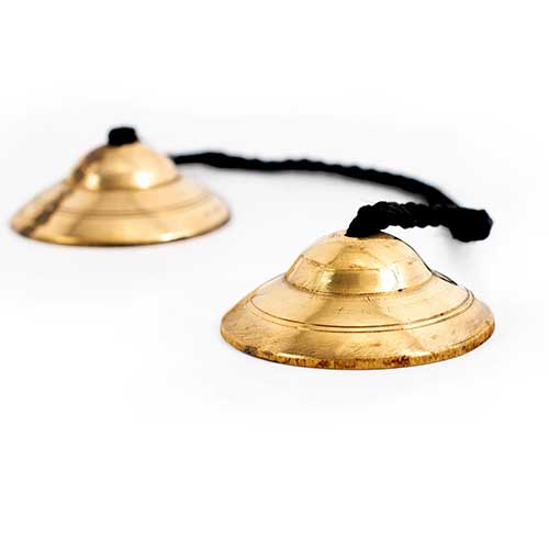Close up of Indian brass bells