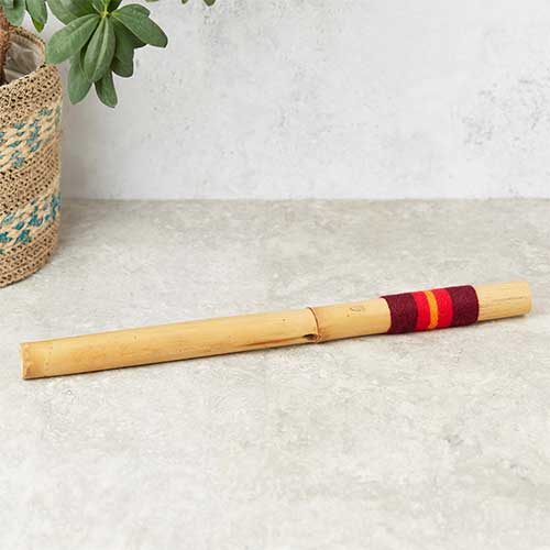Bamboo cane rainstick with fabric
