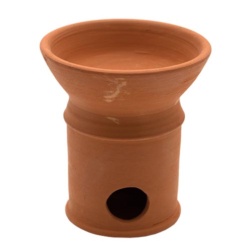 Clay pottery charcoal incense burner