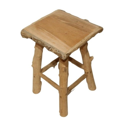 top of a coffeewood stool