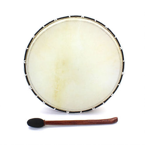 Medium plain shamanic Drum with beater