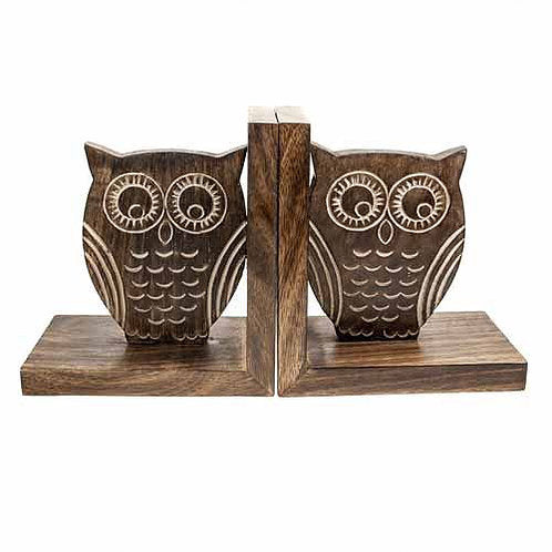 Owl Bookends 14.5cm - Carved Culture