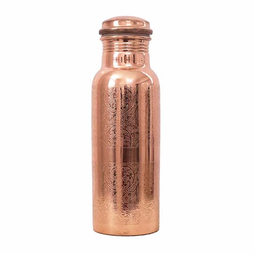 Designed Copper Water Bottle (600 ml)