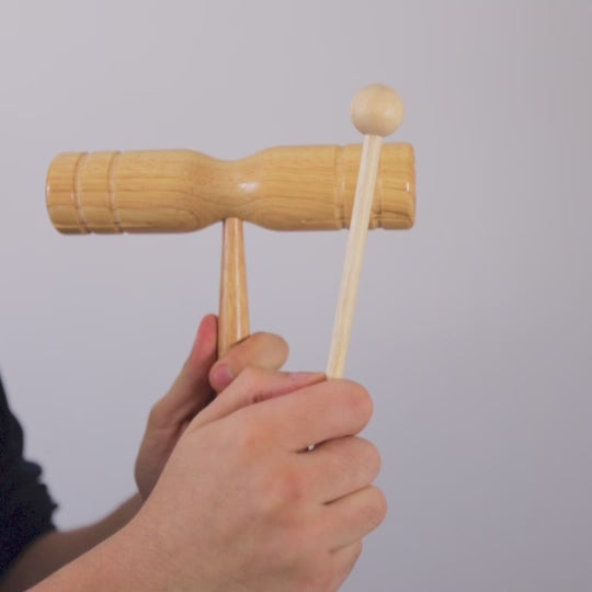T shaped wood block sound demo