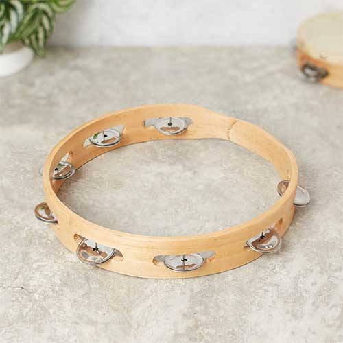 wooden tambourine 10"