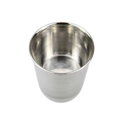 Shiny metal ringing cup instrument