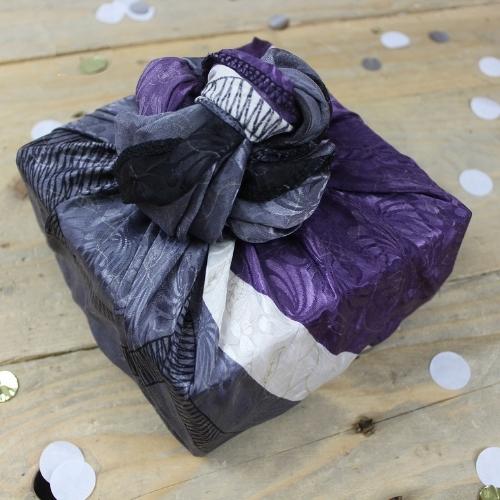 purple hues sari gift wrap