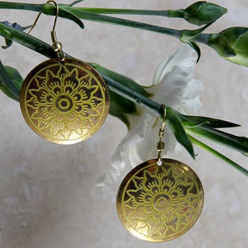 Brass Yogi Earrings