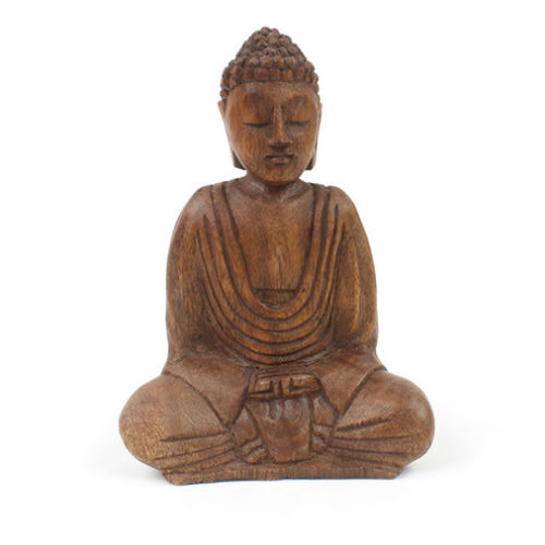 Sitting Buddha Figure - Carved Culture