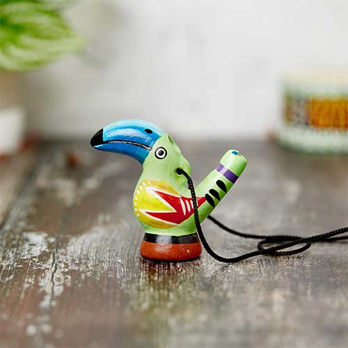 green toucan bird whistle 