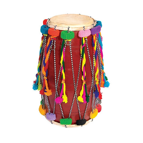wooden design dhol drum