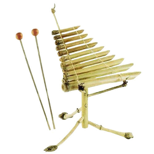 Vietnamese bamboo xylophone set with two beaters